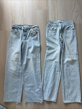 Ruby & Jenna Light Wash Women's Straight Jeans - Light Blue